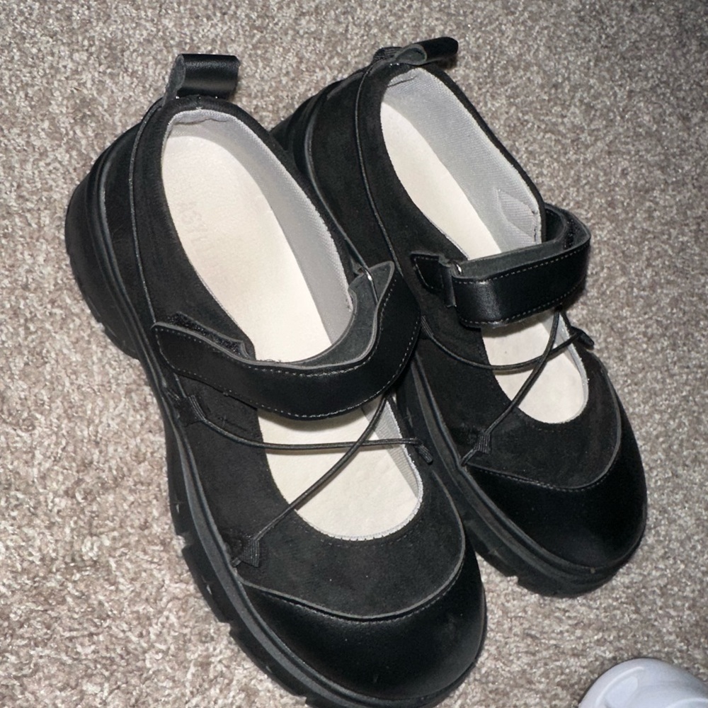 Black grunge Mary Jane platform